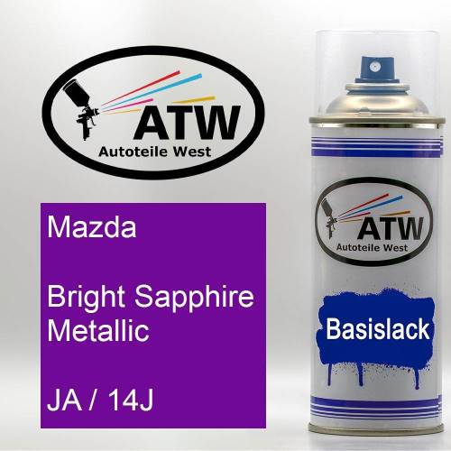 Mazda, Bright Sapphire Metallic, JA / 14J: 400ml Sprühdose, von ATW Autoteile West.